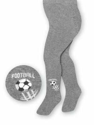 Ciorapi bumbac gri melanj cu fotbal Steven S071-182