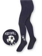 Ciorapi copii bumbac jeans melanj cu fotbal Steven S071-183